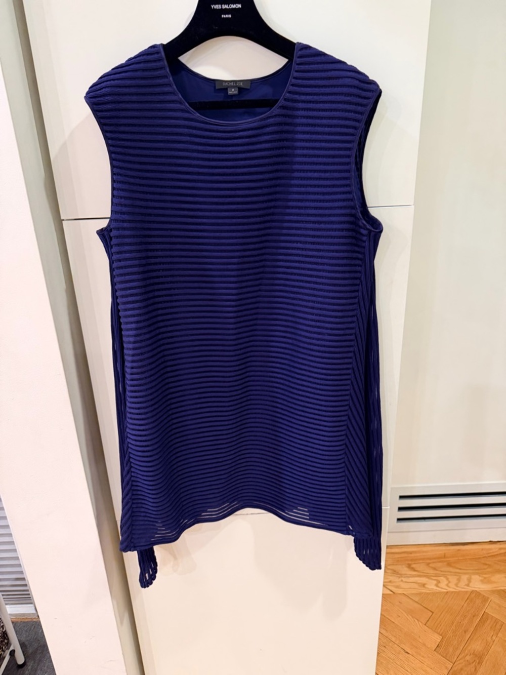 Rachel Zoe Tent Dress Size Medium – Blue, Ribbed, Sleeveless, Lined